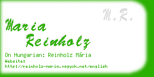 maria reinholz business card