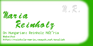 maria reinholz business card